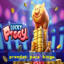 prendas para bingo de natal